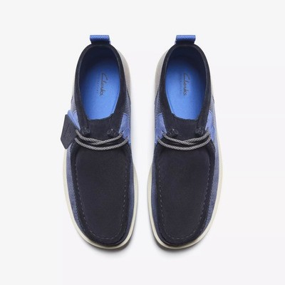 Clarks Men's Wallabee FTR2 Boot Navy Combination 26183459 | eBay