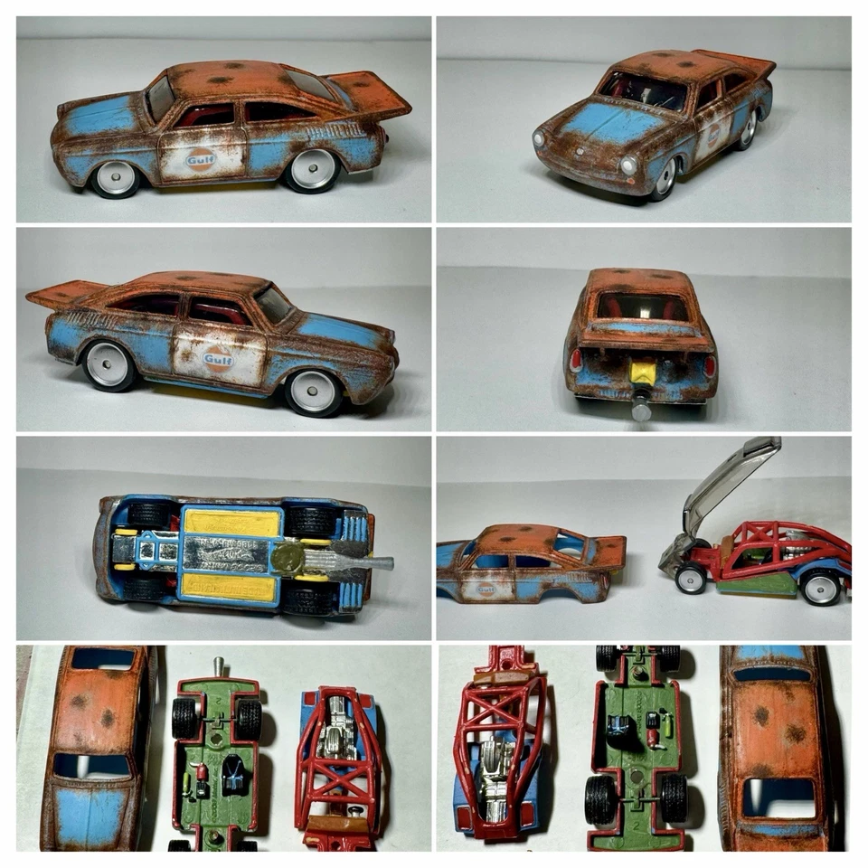 定制上色 '65 大众快背蓝色橙色海湾鼠 Rad 带真轮胎 — 第 2/4 张图片