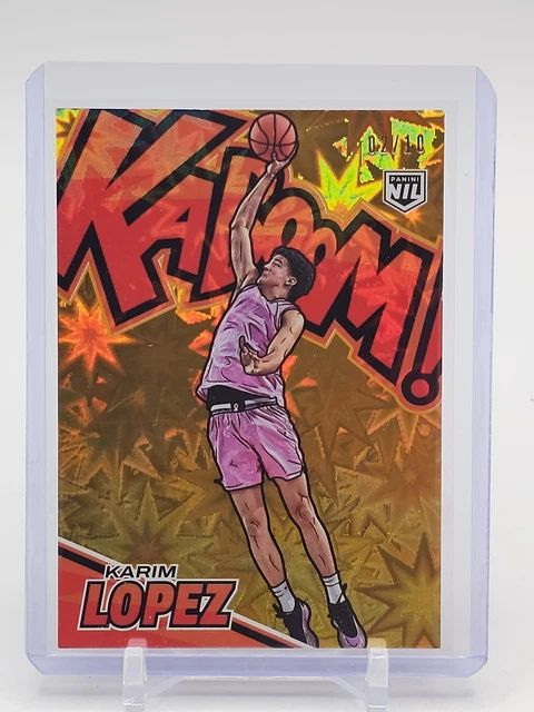 KARIM LOPEZ 2025-26 PANINI SIGNATURE SERIES NIL KABOOM GOLD SP /10 #21 Q2277