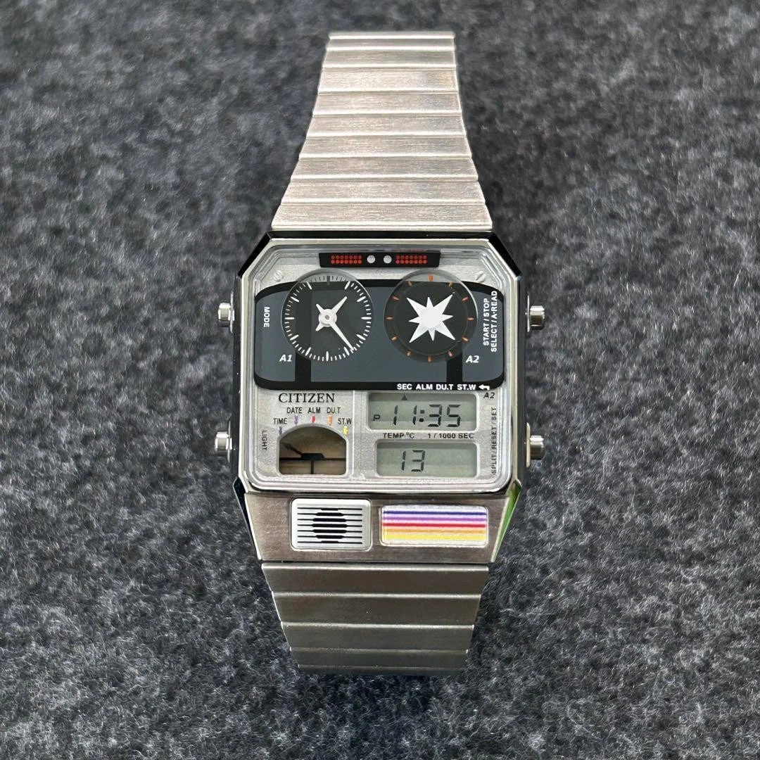 Wristwatch Citizen ANA-DIGI TEMP E26 Cas siopeia Model Limited Edition Railway