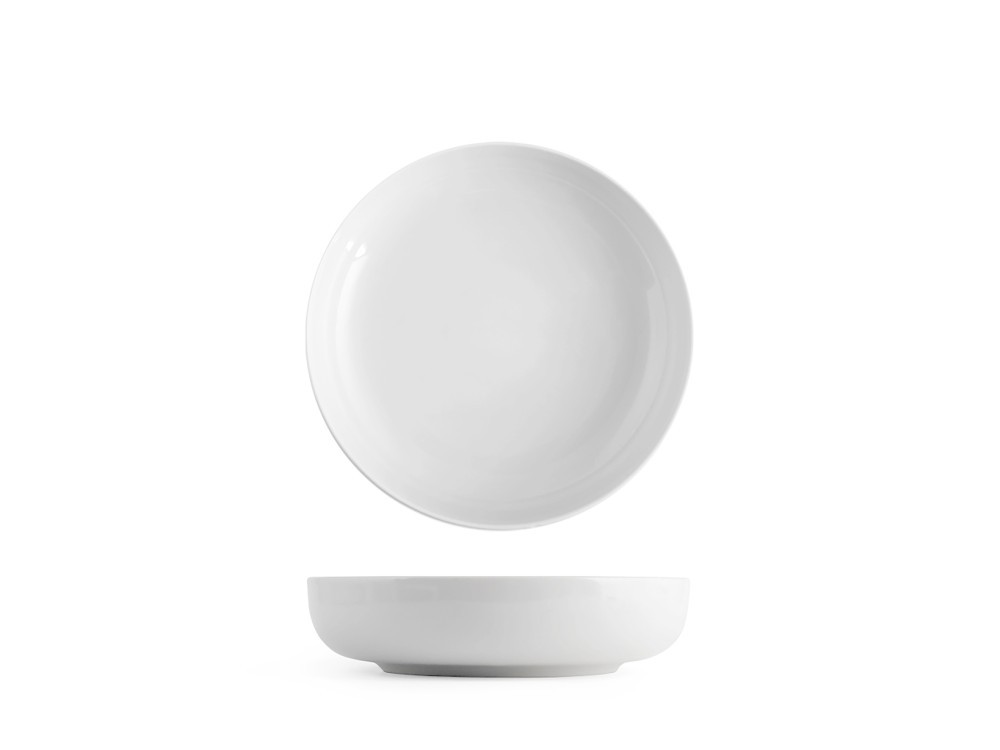 H&H 6 Pearl Deep Plates In White Porcelain 7.48 In