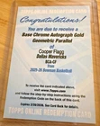 COOPER FLAGG 2025-26 BOWMAN CHROME ROOKIE GOLD GEOMETRIC REFRACTOR AUTO RC /50