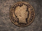 1910 S Barber Dime (Better Date & Attractive)
