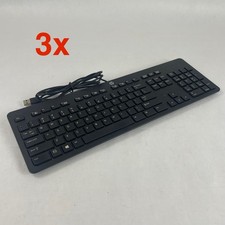 HP PH0U Slim USB Wired US Black Desktop Keyboard with Numpad Lot of 3