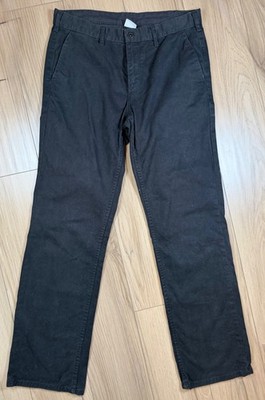 DC Shoes Pants Men's 30x32 Black Straight Chino Twill Skateboarding Casual