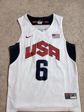 Nike LeBron James USA 2012 White Olympics Jersey Size S