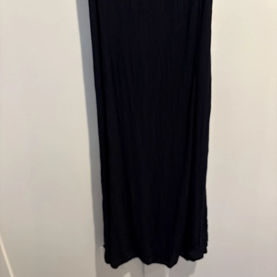 Vestido Magic Mujer Talla Libre Negro Floral Bordado Maxi Boho India Arrugado Foto 4 de 4