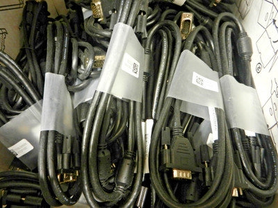 NEW - 24X LOT Genuine HP 924318 Male To Male VGA D-SUB Monitor VIDEO Cable BLACK