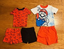 Boys Size 4 Mario Pajamas Lot Good Condition
