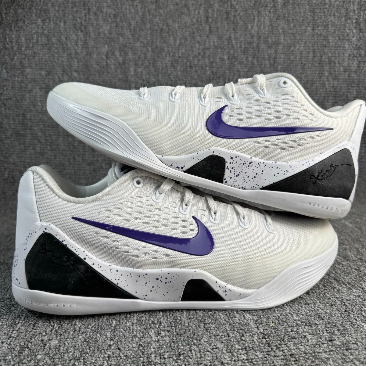 Kobe 9 Elite EM Low Protro, Size 7, White/Court Purple, With Box