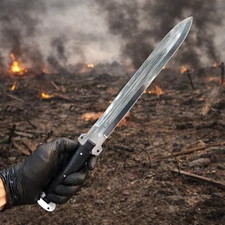 Handmade Double Edge Fix War Blade Mini Sword Knife Tactical Survival Fighting