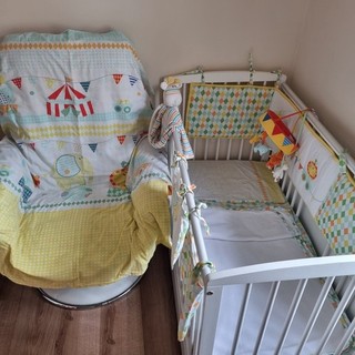 Mothercare Cot Bed Bedding Set Rollup Animals Boys Girls Toddler Cotton