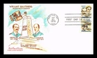 DR JIM STAMPS US COVER WRIGHT BROTHERS AIR MAIL FDC COMBO DORIS GOLD CACHET
