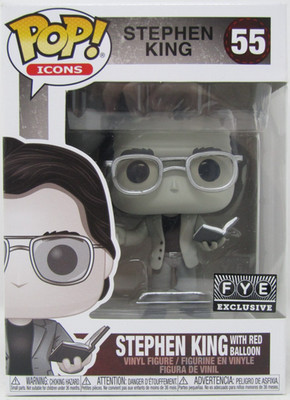 Funko Pop! Icons #55 Stephen King w/Red Balloon Black & White FYE Exclusive