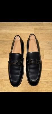 Salvatore Ferragamo Gancini Loafer Moccasin Leder Schwarz EU 43 OVP Rechnung