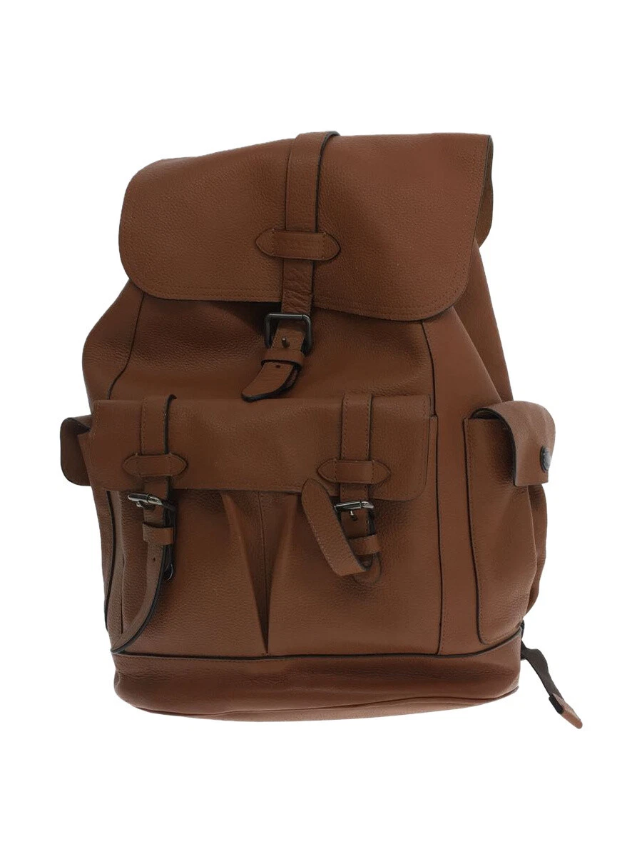 Auth COACH Hudson Backpack F23202 Brown Leather Backpack eBay