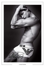 CRISTIANO RONALDO SEXY UNDERWEAR SIGNED AUTOGRAPH  PHOTO PRINT