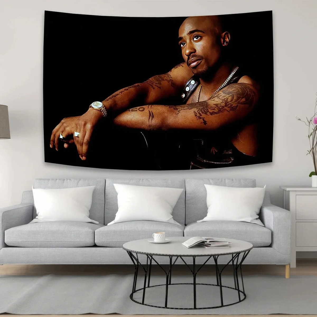 Tupac Shakur Hip Hop Rapper 2pac Fabric Tapestry Wall Art Hanging