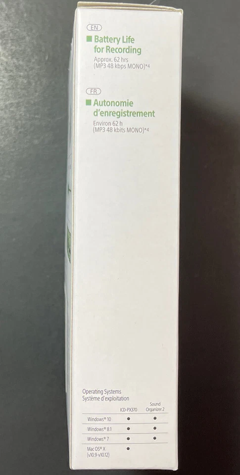 Official Sony Digital Voice Recorder ICD-PX370 [ BLACK ] NEW - Image 3 of 4