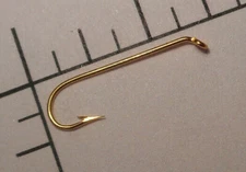 MUSTAD & SON size 10 FLY TYING TROUT HOOK ABERDEEN T.D.BALL EYE GOLDPLATED 3284B