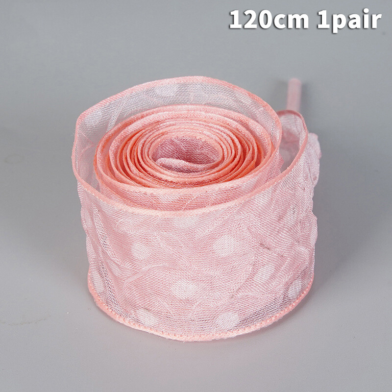 APL Lacci per scarpe in organza con volant larghezza 120 cm lacci con fiocco di tendenza per sneaker bianco casual_Q