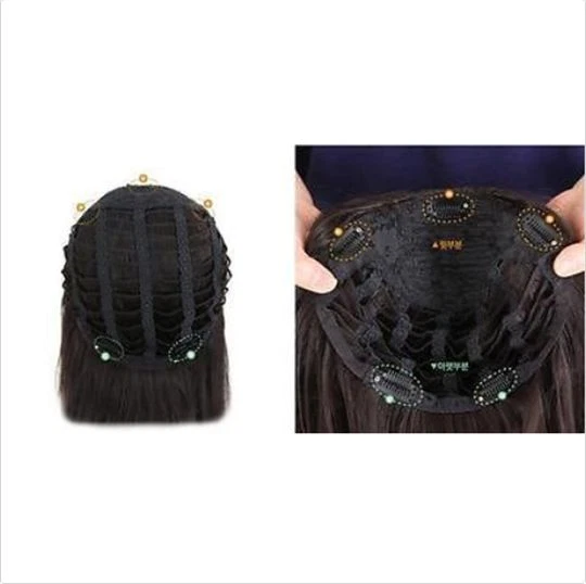 sin pegamento Nueva moda clip ondulado en cabello humano virgen 3/4 medias pelucas16"-28"160-280g Foto 4 de 4