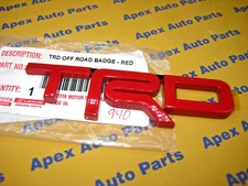 Toyota Tacoma 4Runner Tundra TRD Red Emblem Metal OEM Genuine Toyota TRD
