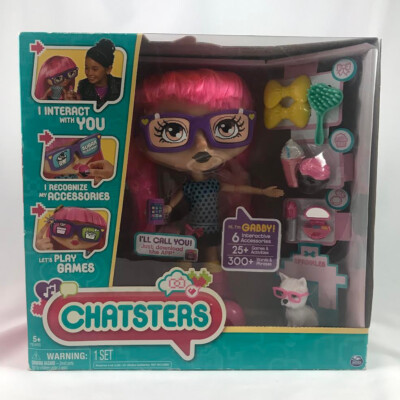 Chatsters Gabby Electronic Interactive Girl Toy Doll, App Talks Box Damage 