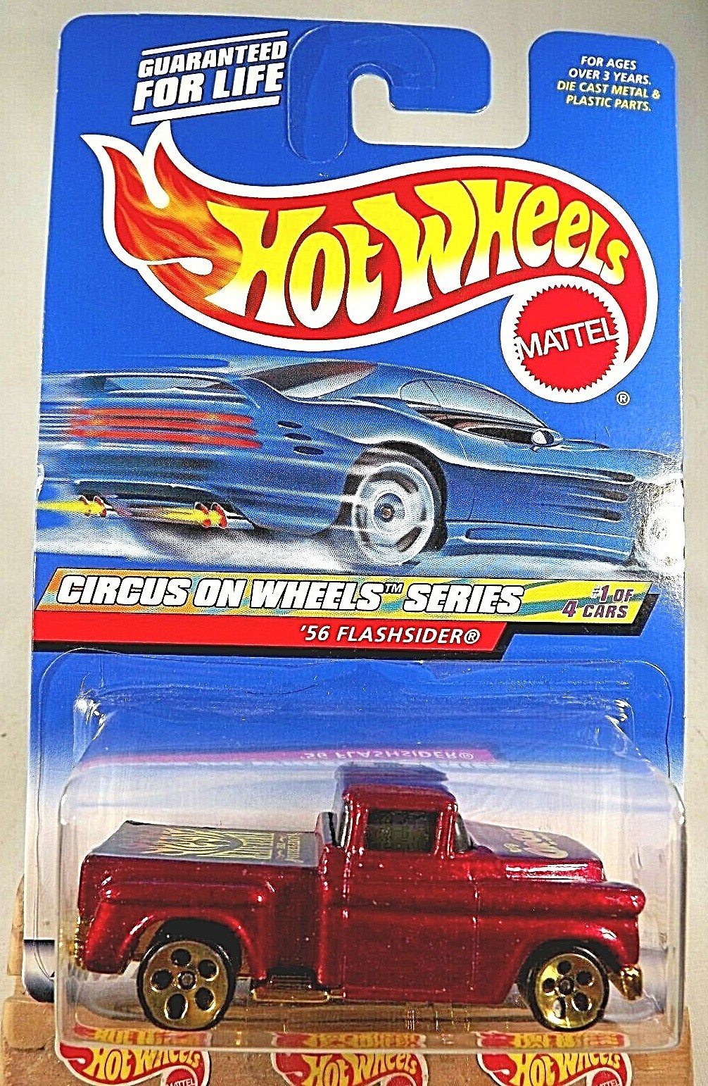 2000 Hot Wheels #25 Circus on Wheels Series 1/4 '56 FLASHSIDER Red w/Gold 5DotSp