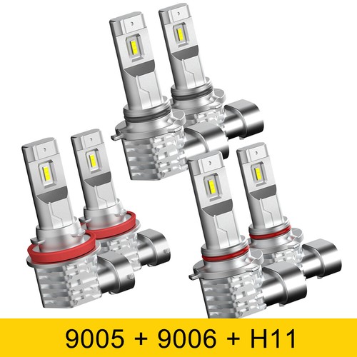 AUXITO 9005 9006 H11 LED Headlights Bulb Conversion White Kit Bright 6500K 6Pcs - Picture 11 of 16