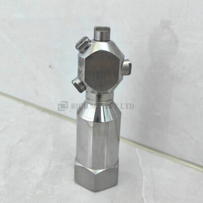 3/4'' Auto-Rotate Tank Nozzle - Fluid-Driven 360° for Barrels & Chem Tanks