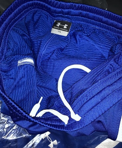 Under Armour Youth XL Lacrosse Style Athletic Shorts Blue/White NEW - Picture 4 of 4