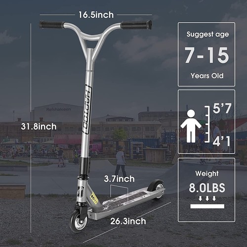 HAPTOO Stunt Scooter Kickscooter Freestyle Tretroller Funscooter, Siehe Lenke - Bild 7 von 9