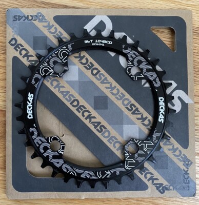 チャリ本★定価52,800円★oblada deckpants S DECKAS 104bcd MTB Round Chainring 36T Bike Black Chainwheel