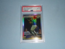 1996 Topps Chrome Refractor Baseball Card Terry Steinbach PSA 8 NM-MT 78039414