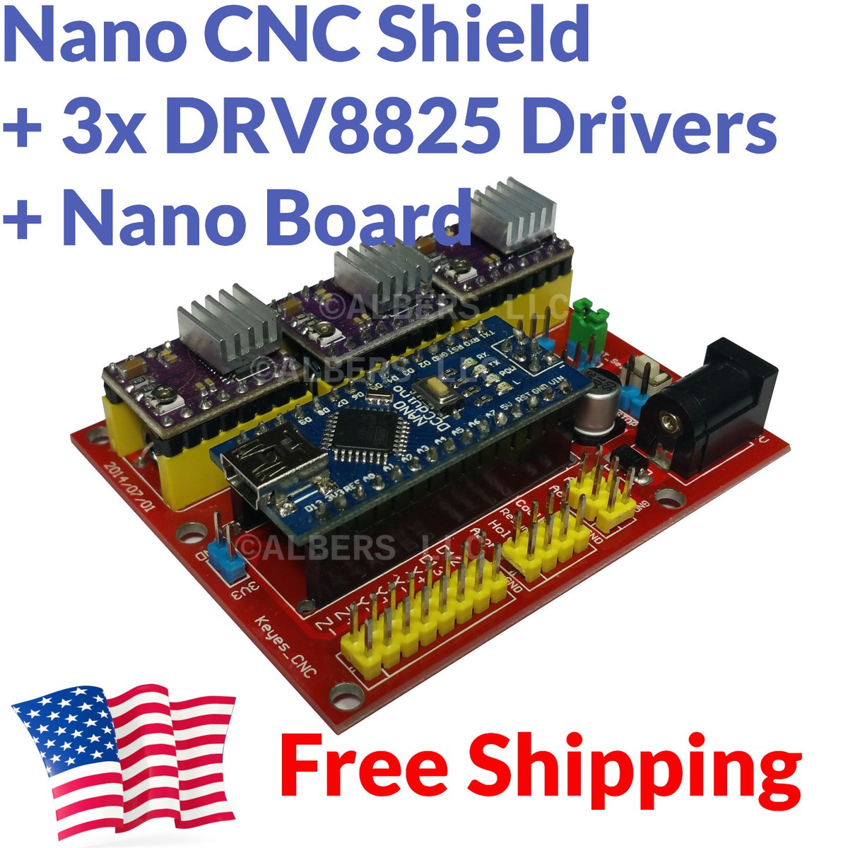 Grbl Based Uno R3 With Cnc Shield V3 And Drv8825 Stepper KEYESTUDIO