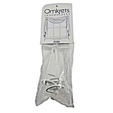 VINTAGE Pier 1 Omkrets Swag Holders White Drapery Hooks 2 Total