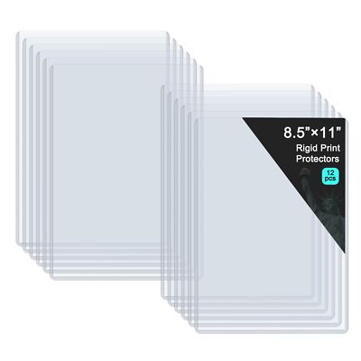 8.5'' x 11'' Rigid Print Protectors Rigid Clear Toploaders - Durable PVC Docume...