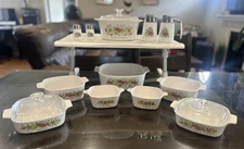 VTG Spice of Life Corning Ware, 15 Pc Set, Inc. S&P Shaker, Cream/sugar Contain