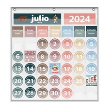 Monthly Calendar Pocket Chart for Classroom Printed Days of The Week with Car...