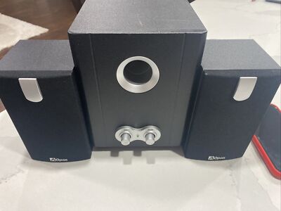Lot Of 9 Sets AOpen SoundBOX 300 Portable Stereo - Speakers, SubWoofer, & Wires