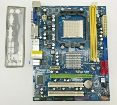 ASRock K10N78M G/A 1.01 DDR2 - mATX - Sockel AM2/AM2+/AM3 - mit I/O Shield #M998