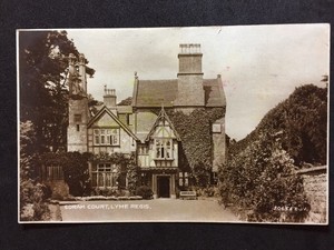 Vintage Postcard Dorset 38 Rp Coram Court Lyme Regis 1932