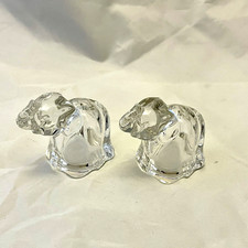 Lucite/Acrylic Clear Elephant Salt & Pepper Shakers, Vintage