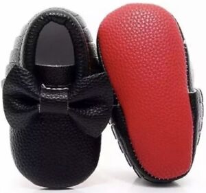 Baby Shoe Moccasins With Red Sole 
