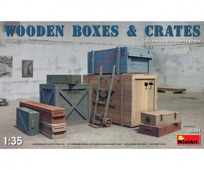 MiniArt 550035581 1:35 Munition -Kisten Holzboxen und Kisten Diorama