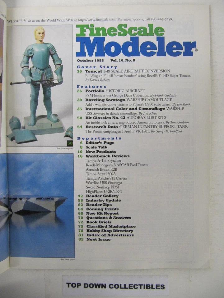 Fine Scale Modeler Magazine  Oct. 1998  Early Planes From The Cradle Of Flight - Image 2 of 2