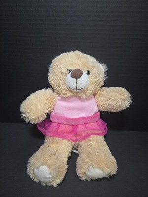 15'' Beige Bear With Pink Tutu Fuzzy Cute And Cuddly Plush Toy