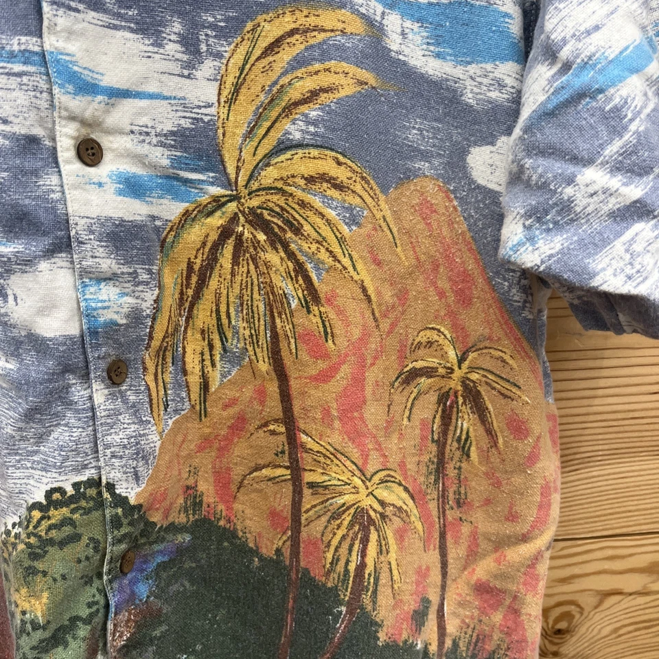 Camisa De Colección Y2K Costa del Pacífico Carretera Para Hombres XL SS Estilo Hawaiano Abotonada B3 Foto 3 de 4