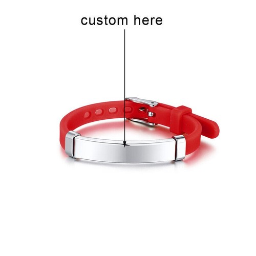 Personalized Medical ID Bracelet Waterproof Medical Alert Emergency Bangle - Picture 6 of 27